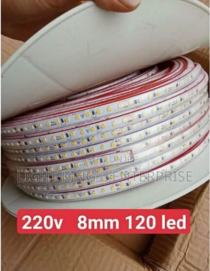 شريط ع التيار  120 ليد سنجل 100 متر 8 ملم