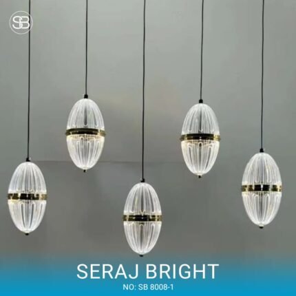 معلقة ليد بيضوي بحزام ذهبي